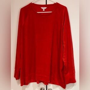 Time and Tru long sleeve crew neck velour top. Size XXXL (22)